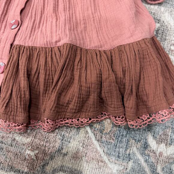 Matilda Jane Veda Dress Size 8 - Pink & Brown - Boho - Picture 6 of 7